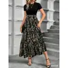 Em Estoque Comércio Exterior Transfronteiriço Amazon Aliexpress Tk Europeu e Americano Primavera/Verão Nova Moda Vestido Elegante de Alta Qualidade Manga Curta