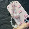 Nueva Cadena para Teléfono Móvil de Cuentas que Cambian de Color Cadena de Cristal con Mariposa Luminosa 3D Coreana Cadena Original Hecha a Mano para Teléfono Móvil