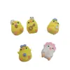 Dibujos Animados Pollito Amarillo Lindo Accesorios de Resina DIY Pasadores para el Cabello Dijes para Zapatos Materiales del Zodiaco Decoraciones para Fundas de Teléfono
