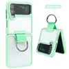 Adecuado para Samsung Z Flip 60% de descuento Pantalla Apilada Funda para Teléfono Móvil Transparente Nuevo Z Flip3 Soporte con Anillo de Metal Funda para Teléfono Móvil