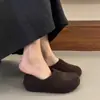 Primer Encuentro Ji Zapatos Birkenstock de Suela Gruesa de Felpa Zapatos Peludos Cálidos Zapatos de Algodón para Mujer 2026 Otoño/Invierno Nuevos Versátiles Birkenstock