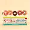 Estilo Ins Desenho Animado Decoração de Bolo de Aniversário Vela Flor Chapéu de Festa Urso Rosto Sorridente Coração Velas de Aniversário para Crianças
