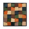 Mosaico de Madeira Maciça Tridimensional Original Dispositivo de Pintura Decorativa para Parede de Fundo de TV Placa Difusora Acústica