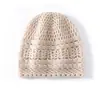 Gorro de Crochet Dome Suave y Cálido de Mezcla de Cachemir y Lana Estilo Europeo y Americano