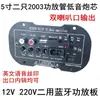 Placa Amplificadora Bluetooth T5 220V Altavoz para el Hogar Subwoofer de 5 pulgadas 12V Placa Base Amplificadores 2 x 2003 Salida Dual