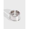 Anillo minimalista nicho de plata esterlina S925 coreana JZ120 para mujer, diseño con sentido del estilo frío, anillo irregular de cara ancha