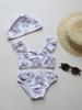 Traje de baño de dos piezas para niña, 2025, bonito traje de baño de princesa para playa, protección solar, secado rápido.