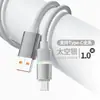 Nuevo Cable de Datos Trenzado de Carga Rápida de 100W con Luz de Colores, Cable de Carga Tipo C Doble, Adecuado para Teléfonos Móviles Apple y Huawei