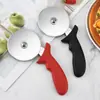 Cortador de Pizza de Acero Inoxidable Utensilio para Hornear Cuchillo para PIZZA Cortador de Cocina Cuchillo Barbea para Pizza Placa para Pizza