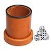 Taza de Dados de Cuero Personalizada Transfronteriza Taza de Dados Silenciosa Juego de Tazas de Dados Taza de Enchufe para Bar Ktv Logo Personalizado