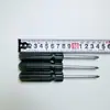 Fabricantes de destornilladores pequeños tipo granada con mango negro de 3 pulgadas en stock suministro destornillador Phillips regalo desechable 4.0 flor de ciruelo