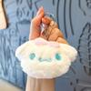Pingente de Pelúcia Boneca Urso Cacheado Criativo Fofo Feminino Exquisito Pingente de Mochila Escolar Estudantil Chaveiro de Pelúcia Urso