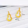 Pingente de Cabacinha em Liga de Cobre Dourada Simulada Vazada com Diamante Sintético para Mulheres Leve Luxo Sensação de Alto Padrão Atraindo Riqueza e Sorte Fortuna e Prosperidade Corrente para Clavícula