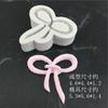 Molde de corda francesa bonita com fivela de laço, molde de silicone decorativo de gesso, ferramenta de açúcar para bolo