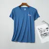 Camiseta Masculina de Verão Gelo Seda Gola Redonda Secagem Rápida Manga Curta Fina Respirável Manga Média Tamanho Grande Top Esportivo Masculino Solto Moderno