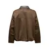 Chaqueta de trabajo retro americana Estilo Marca de moda Holgada Casual Otoño/Invierno Chaqueta de solapa de cuero PU Corta para hombre