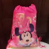 Pantalones con Bolsillo de Solapa y Cordón de Mickey y Minnie Comercio Exterior Bolsa de Cordón de Tejido No Tejido Impreso por Ambos Lados Mochila Escolar Regalo para Niños En Stock