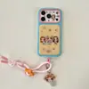 Linda Cadena de Cuadros Amarillos Chica Fujiya Aplicable a Funda para Teléfono iPhone 18 Pro Max Apple 16 15 Modelo Nuevo