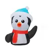 Muñeco de Nieve Inflable Adorno Navideño Juguete Luminoso Juego de Jardín Lanzamiento de Anillos Jirafa Anciano Bola para Ventana Árbol Inflable