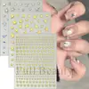 Belleza Total Transfronteriza Arte de Uñas Pegatinas 3D Ins Estrella Dorada y Plateada Estrella de Cinco Puntas Pegatinas para Uñas