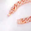 Pulseira de Corrente Cubana para Homens, Estilo Hip-Hop Europeu e Americano, Joias Totalmente Cravejadas, Estilo Rap Europeu e Americano, Acessórios Transfronteiriços, Atacado de Fábrica de Yiwu