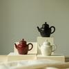 Tetera rosa, juego de té de cerámica estilo silencioso, tetera casera hecha a mano estilo japonés, tetera individual, tetera de gran capacidad