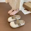 Meias Pantufas Fechadas de Linho com Solado Grosso para Mulheres, Novo Estilo de Sapatos Birkenstock Verão 2026, Sandálias Casuais de Calçar
