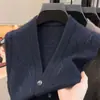 Chaleco de Punto para Hombre Cárdigan Holgado Ropa para Personas Mayores Sin Mangas Cárdigan Suéter Hombre Otoño 425g