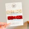 Pinza para el cabello con lazo de lunares rojos Ankela para niñas, Pinza de alta gama para patillas laterales, Pasador, Accesorios para el cabello
