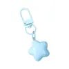 Chaveiro de resina macio e fofo de estrela rechonchuda de macaron, pingente de chaveiro com contas, charm de bolsa de desenho animado fresco e adorável