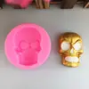 Molde de Silicona DIY3D Forma de Cráneo Serie de Halloween Molde para Caramelo Pastel Herramienta para Caramelo Flip Chocolate