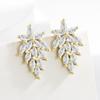 Nuevo deseo Live Venta Caliente Moda Europea y Americana Árbol de Navidad Pendientes Ojo de Caballo Nuevos Pendientes de Diamante Pendientes Mujer Wholesale