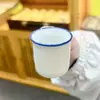 Yue Rui Mini Taza para Uñas Pequeña Tradicional Imitación Esmalte Taza Nostálgica Retro Revolucionaria Mao Taza de Té Pequeña para Niños
