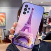 Adequado para Capa de celular S25ULTRA TPU macio A54 A17 Torre Eiffel romântica S26PLUS desenho animado A90 capa protetora A07