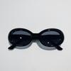 Retro Negro Oval Marco Grande 2023 Estilo Coreano Nuevo Vacaciones gm Gafas de Sol para Mujer Europeo y Americano de Alta Gama ins Gafas de Sol