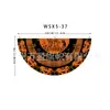 Bandera colgante de Halloween nueva transfronteriza de Amazon, abanico semicircular, bandera con forma de abanico, bandera colgante semicircular especial de Halloween, bandera con forma de abanico