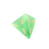 Dados poliédricos sintéticos de ojo de gato verde, poliedro tallado digitalmente, DND TRPG, dados de siete palos Z02