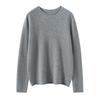 Suéter de Cachemira para Mujer 100% Cachemira Pura Otoño e Invierno Nuevo Cuello Redondo Dobladillo Larga Manga Jersey de Punto de Moda