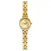 Relógio de Pulso Feminino Mia Retro Compacto com Pulseira Fina, Design Simples, Pequenas Contas Douradas, Pulseira de Estudante, Relógio de Pulso a Quartzo para Exportação