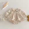 Macacão para Bebê Recém-Nascido Primavera e Outono Manga Longa Estilo Fino Moda Peça Única para Meninas, Adequado para Sair, Vestido Macacão Triângulo