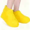 Cobre-Sapatos de Látex Espessos Resistentes ao Desgaste, Impermeáveis e Antiderrapantes de Cano Médio para Homens e Mulheres, Embalados Individualmente, Cobre-Sapatos de Chuva Portáteis para Exterior