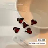 Rhinestones para Uñas K9, Popular en Redes Sociales, Tamaños Grande y Pequeño, Estilo Swarovski, Corazón Asimétrico, Huevo de Paloma, Rhinestones para Uñas Rojo Vino, Camelia