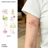 Pegatinas de Tatuaje de Conejo Acuarela Macaron Estilo Suave Lindo Femenino Impermeables Duraderas Pegatinas de Tatuaje de Dibujos Animados