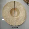 Sombrero de paja con borde de 45 cm, sombrero grande de verano, sombrero para el sol para exteriores, sombrero de paja de agricultor, 10 yuanes, suministro de tienda departamental para el hogar