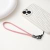 Yi Lian Novo 5-strand Flat Trançado Celular Lanyard Creative Couro Pescoço Lanyard Corda Suspensa Corrente de Telefone Móvel Pulseira Curta