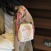 Bolsa de Cubo con Cordón Bordada de Moda Estilo Japonés Lindo Dulce Niña Teléfono Pequeña Bandolera de Hombro