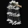 Flores Artificiales de Seda de Hielo Colgantes para Bodas, Decoraciones de Pared Colgantes de Cristal, Flores Artificiales para Exhibición en Centros Comerciales y Paisajismo