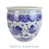 Cubo para Arroz, Tanque para Arroz, a Prueba de Humedad y a Prueba de Insectos con Tapa, Tanque de Aceite Doméstico, Tanque de Agua, Tanque de Manteca, Maceta de Cerámica Azul y Blanca de Jingdezhen