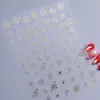 Pegatinas para Uñas Copo de Nieve Láser Transfronterizas Planas Plateadas Recorte Navideño Copo de Nieve Pegatinas para Uñas Joyería Dh635