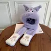 Conjunto de tres piezas de gorro de invierno para niños con bufanda y guantes, calentador de cuello a prueba de viento y cálido, gorro tipo turbante engrosado para niños y niñas